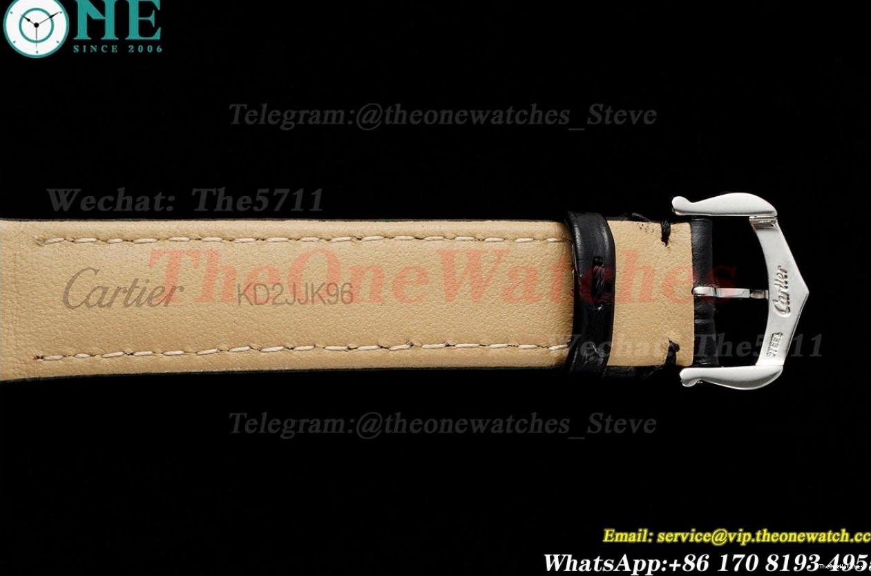 Dumont LE AF Dial Blk Silver RG Quartz Santos 1220